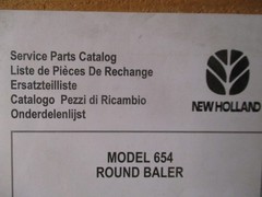 New Holland 654 Round Baler Parts Catalog 5065411 3/97