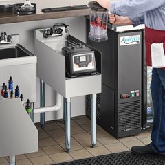 26″W x 12″L Stainless Steel Restaurant Underbar Blender Station with Dump Sink