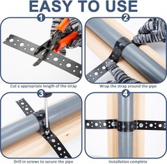 Metal Strap 1-Inch x 33FT 0.6mm Thickness for Pipe Support Pipe Hanger Strap