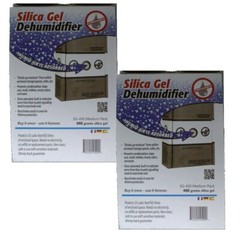 450 Gram Silica Gel Desiccant, Moisture Absorber Dehumidifier, (2 pack)