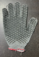 12 PR. COTTON STRING KNIT WORK GLOVES PVC COATED DOTTED PALMS GLOVE LINERS LARGE