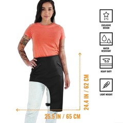 Tattoo Apron – Vegan Leather, Wipeable – Quick-Release Straps – Tattoo Artist