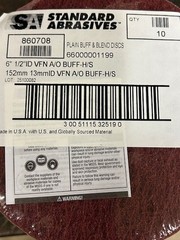 6″ X 1/2 STANDARD ABRASIVE BUFF AND BLEND DISC MAROON VFN A/O 860708 10 PACK