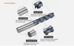 New 4 Flute 1/2″ shank x 2″ x 4″ Long Solid Carbide End Mill – TiALN Coated USA