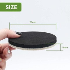 COVERCORNER Felt Furniture Sliders for 8 PCS 3 1/2” Beige, Beige+black