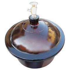 Zoro Select 5Yhv2 Vacuum Desiccator, Glass, Amber, I.D. 180Mm, 5Yhv2
