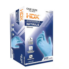 Blue Disposable Nitrile Cleaning Gloves 200 Count One Size Fits Most