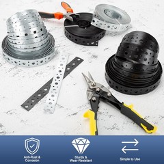 Metal Strap 1-Inch x 33FT 0.6mm Thickness for Pipe Support Pipe Hanger Strap