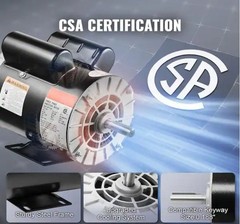 230V Keyed Shaft Single Phase CW/CCW Rotation Electric Motor Air Compressor