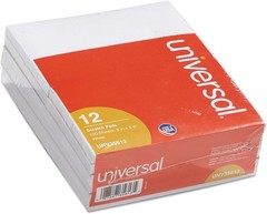 Scratch Pads, Unruled, 5 X 8, White, 100 Sheets, 12/Pack