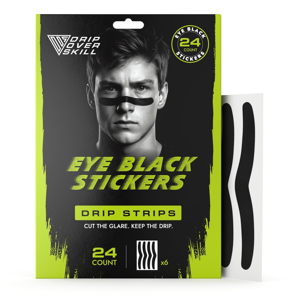 DRIP Strips Pro-Grade Eye Black Stickers, 24 Pack, Natural Flex & Stretch Eye…