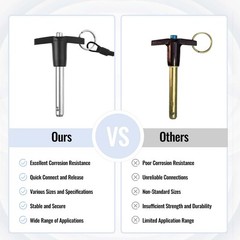 2 Pack T Handle Quick Release Pin 3/8 Inch Diameter304 Stainless Steel Ball L…