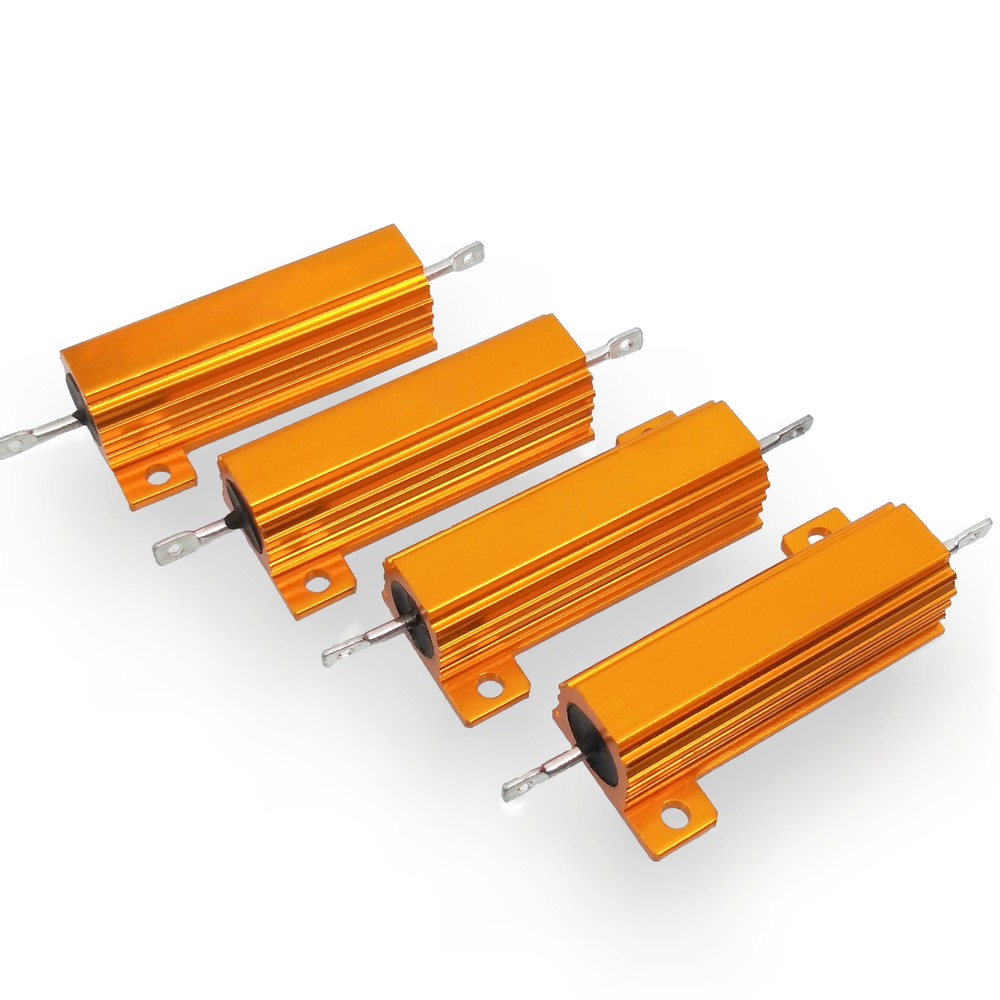 US Stock 4pcs 24 ohm 24R 50W Watt Aluminum Housed Metal Case Wirewound Resistors