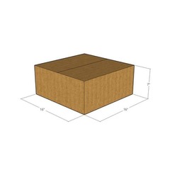 5 16x16x7 Kraft Brown Corrugated Shipping Boxes 32 ECT Single-Wall New