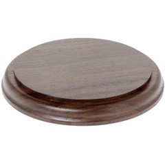 Plymor Solid Walnut Round Wood Display Base, 6.25″ W x 6.25″ D x 0.75″ H