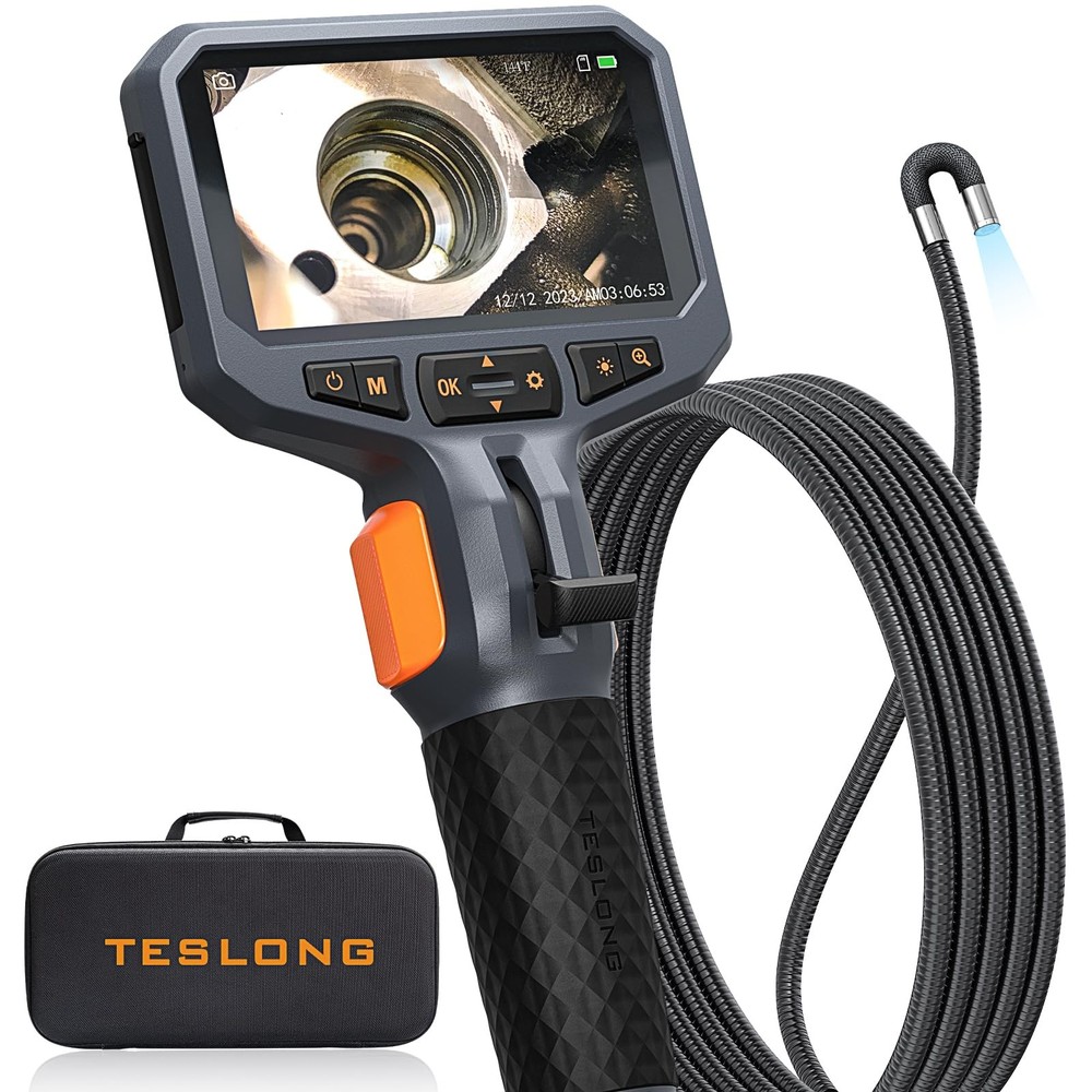 10 ft Articulating Borescope With Light 0.25 Inch