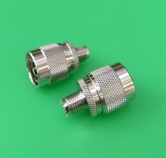 (2 PCS) Mini UHF Female to N Male Connector – USA Seller