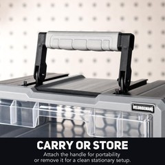 Modular Stackable Storage Organizer, 1 Bin Heavy-Duty Interlocking Tool with …