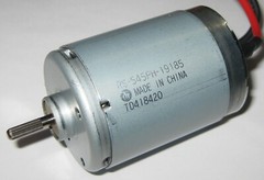 12 V DC – 1,750 RPM – Slow Speed Electric Motor w/ Cable + 3.17mm Knurled Shaft
