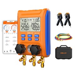 Refurbished Elitech HVAC Manifold Gauge APP Control LMG-10W w/Hoses
