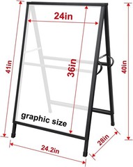 Weather-Resistant A Frame Sign Holder for 24×36 Posters – Portable Display