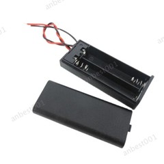 2 Slot AAA Battery Holder Case Box Leads ON/OFF Switch Cover Standard Container