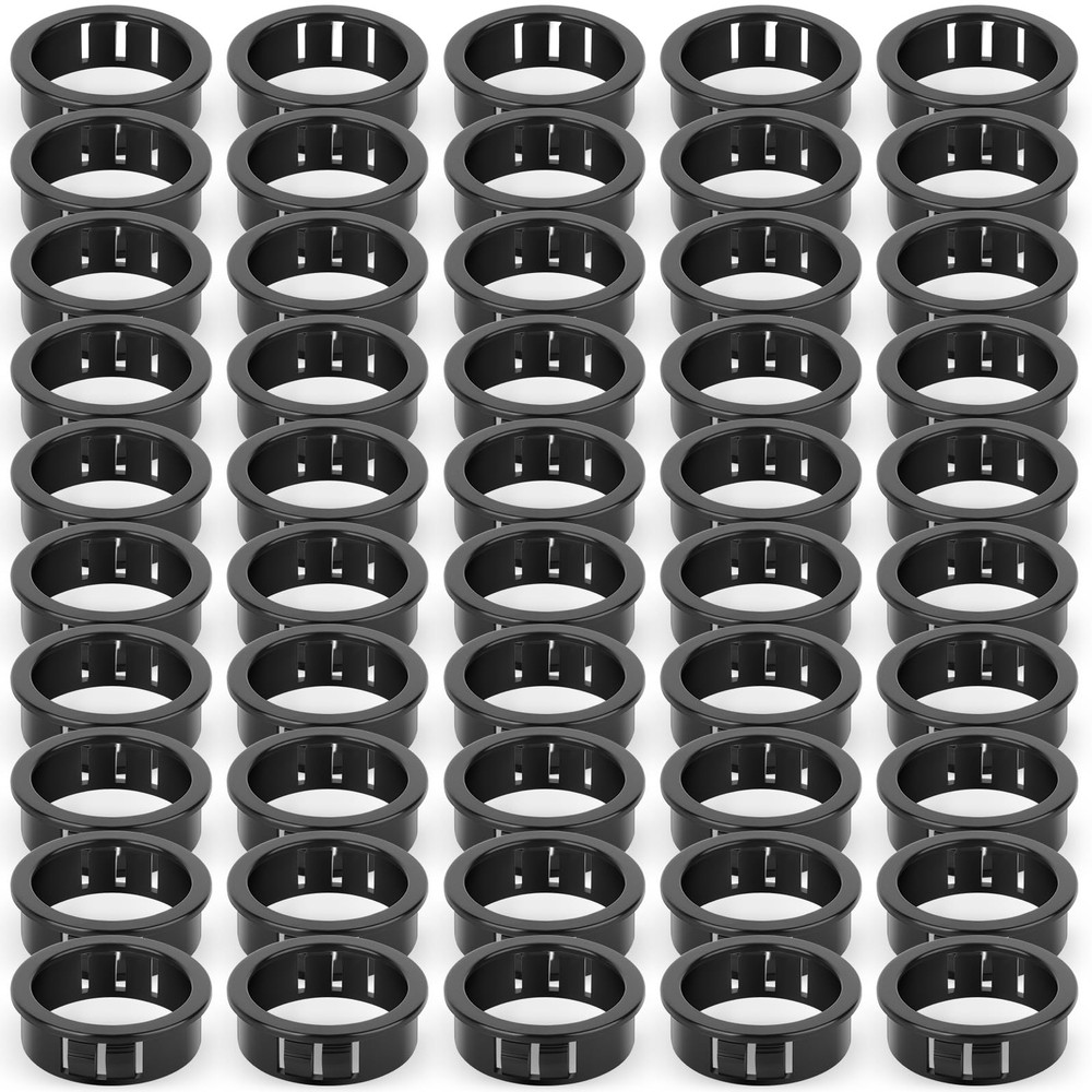 50PCS 7/8″ Round Cable Snap Bushing Grommet, Black Snap in Cable Grommet Prot…