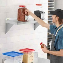 12″W x 30″L Stainless Steel Commercial Kitchen Overshelf Solid Wall Mount Shelf