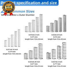 380PCS Stainless Steel Compression Springs Assortment Kit – Small & Tiny Springs