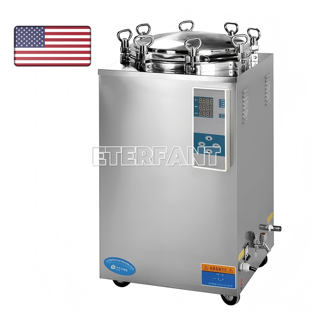 ETERFANT 35L High Pressure Sterilizer LED Display Vertical Autoclave 105-134°C