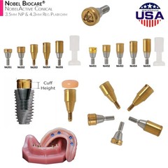 US Locator Abutment NP 3.5mm RP 4.3mm for Nobel Active Conical & Cap Inserts Kit
