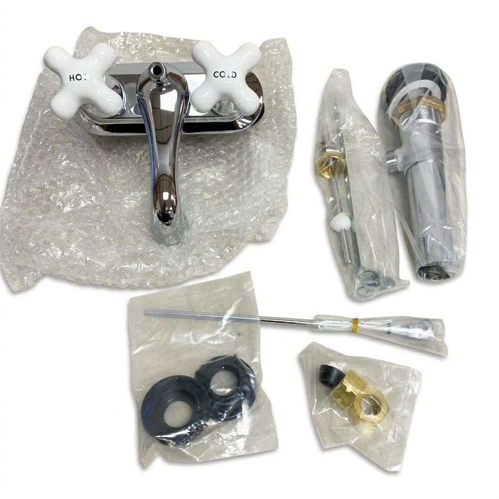 Signature Hardware SH449724CP Teapot Centerset Bathroom Faucet Polished Chrome