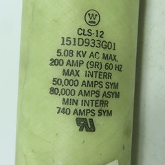 Westinghouse 151D933G01 CLS-12 5.08KV AC 200A Max Fuse 60HZ