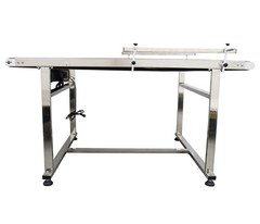59×35.4″PVC Conveyor System w/Double Guardrails 55-66Lbs Load Packing Equipment