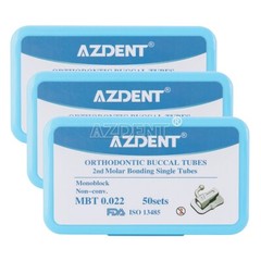 50Sets Dental Orthodontic Buccal Tubes 2nd Molar MBT.022 MIM Bondable Tube USA