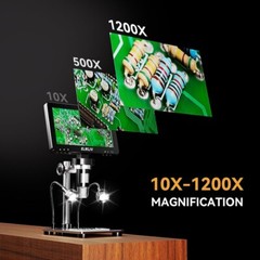 Elikliv 1200X Digital Microscope HD Camera 7″ LCD 1080p Coin Magnifier w/ Light