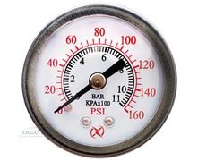 2 Pack 160 PSI Pressure Gauge Back Mount 1/8″ NPT 1.5″ Air, Water, Oil, Gas