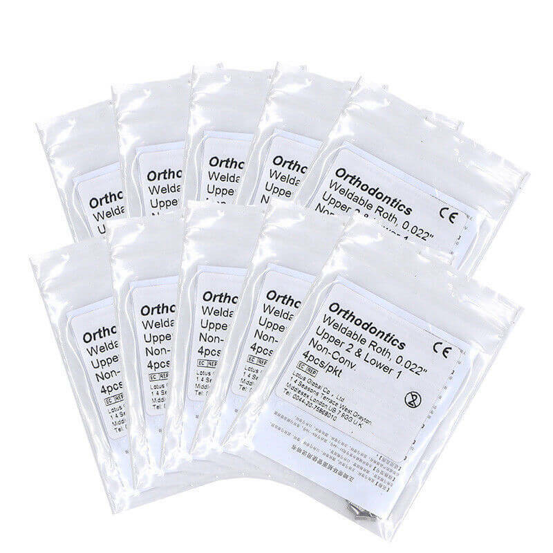 10X Dental Orthodontic Buccal tube Non-Conv Weldable Roth 0.022″ U2 L1