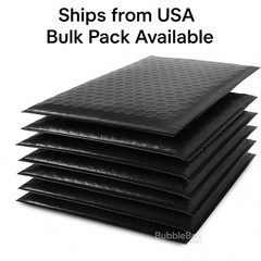 4×8 #000 Black Poly Bubble Mailers Self-Seal Padded Envelopes Small Ship