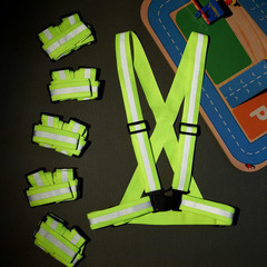 30 Pcs Reflective Vest High Visibility Safety Vests, Adjustable Running Gear Str