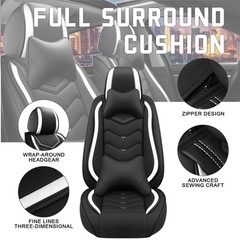 Car Seat Covers Mercedes GLE 450 2020-2026 Luxury Nappa Leather Set Black White