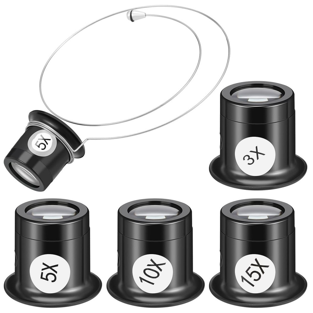 Headband Magnifying Glass Set with 4 Plastic Jewelers Loupe – Hands Watchmake…