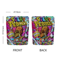 100pcs Mixed Pack Holographic Bag 3.5g Mylar Bag Stand Up Zip Seal Bags