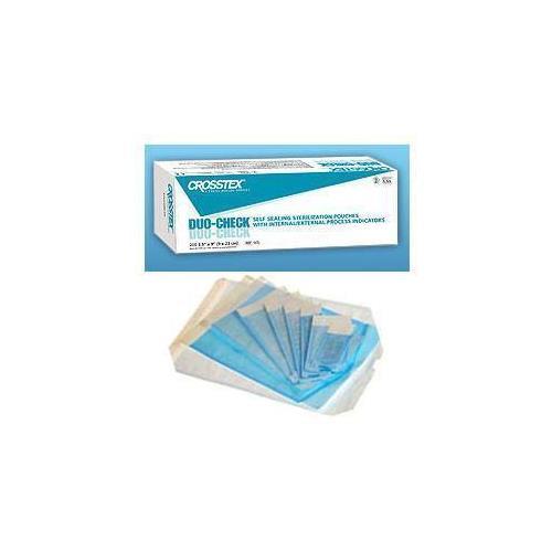 Crosstex SCXS Duo-Check Self Sealing Sterilization Pouches 3.5″ x 5.25″ 200/Bx