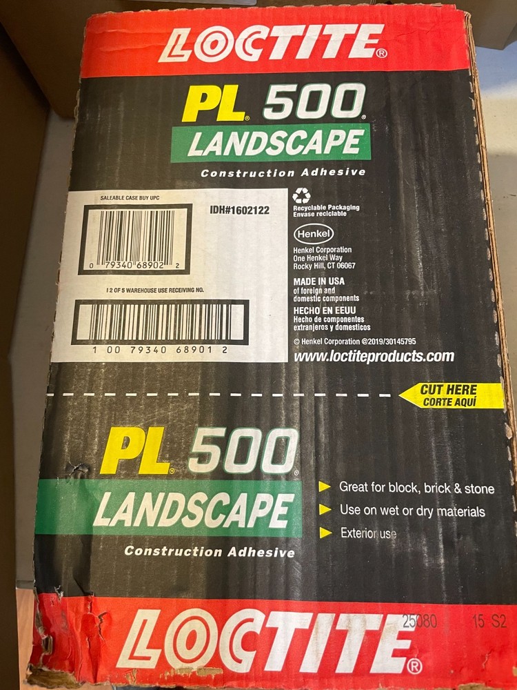 Loctite PL 500 28 oz Landscape Adhesive Block Brown Case of 12 pack