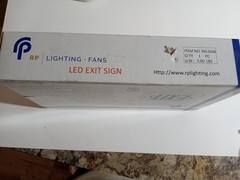 Royal Pacific RXL5GW LED Exit Sign, White with Green Letters#au