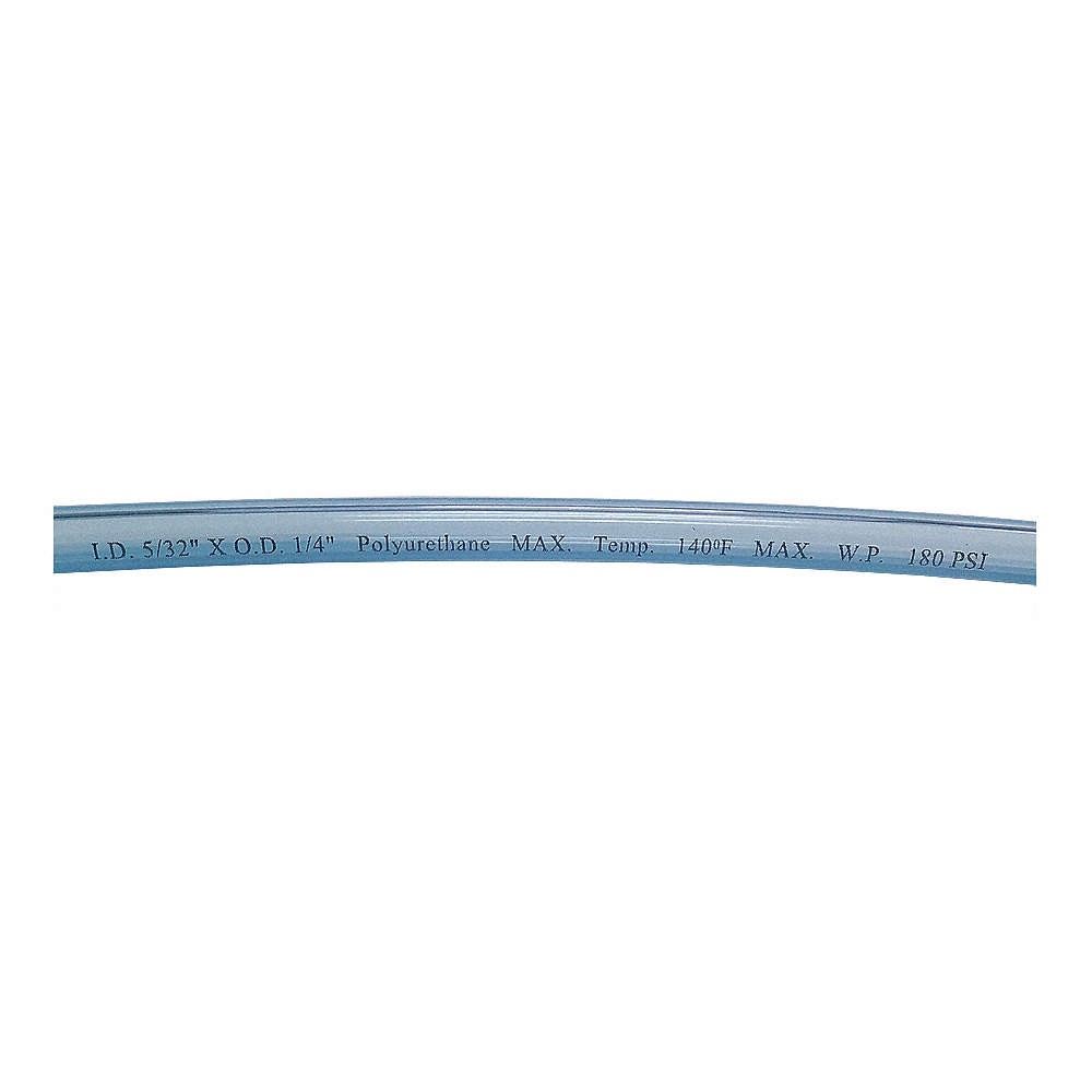 GRAINGER APPROVED 1PBN7 Tubing,5/32In IDx1/4 OD,250 Ft,ClearBlue 1PBN7