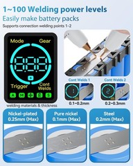 AWithZ 10000mAh Battery Spot Welder 100 Gears Knob Adjustable for 18650 DIY