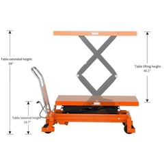 1760lbs Heavy Duty Scissor Lift Table 59″ High Lift Double Scissors Lift Table