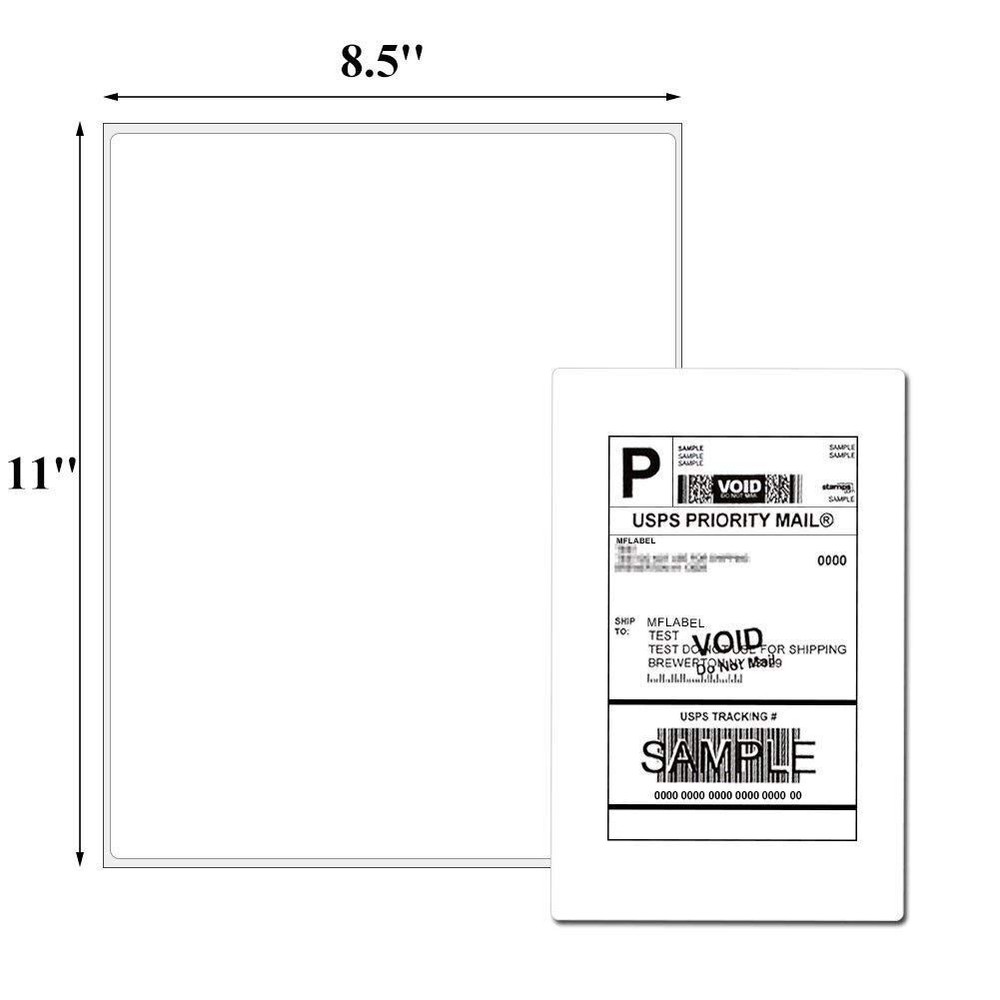 8.5″ x 11″ Sheet Shipping Labels Self Adhesive Half Sheet 30 UP for Laser Inkjet